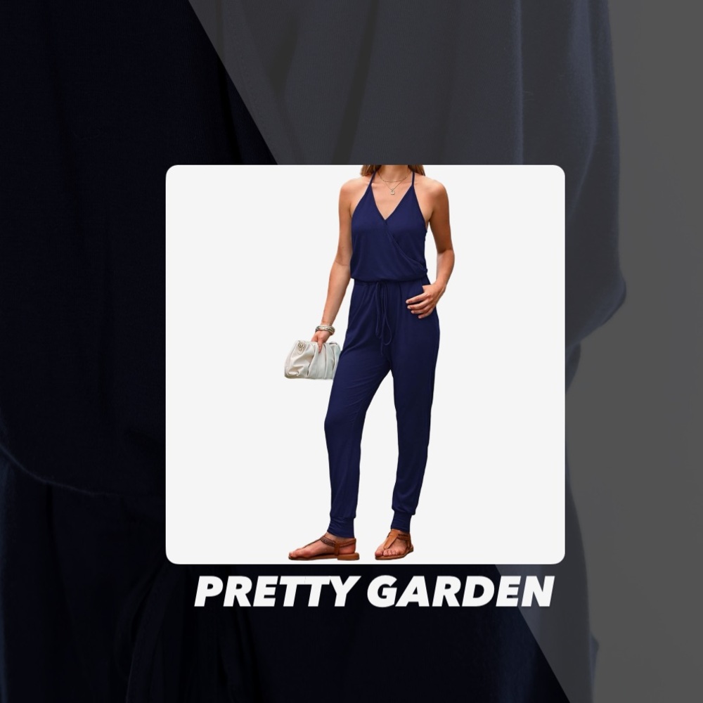 NWOT Pretty Garden Spaghetti Strap Jumpsuit